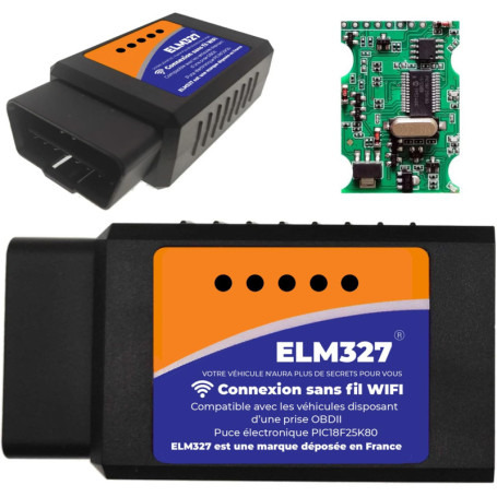 Elm327® WiFi OBDII + Srvice Francais 7/7J - LIT ET EFFACE Les Codes ERREURS Instantané, Valise de Diagnostic Tous VÉHICULES - An