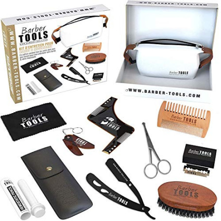 Kit/Set/Coffret d'entretien et de soin pour barbe et rasage. ✮ BARBER TOOLS ✮ (kit2)