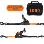 LODD - Sangles à Cliquet Automatique 3,2 m x 25 mm avec Valise de Transport – Résistance Max 700 kg, Certifiées EN12195-2. (Lot 