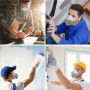 AirGearPro D-200 Masque de Protection Respiratoire Réutilisable, Anti poussière avec Filtres pour Peinture, Travaux, Bricolage, 