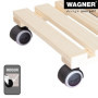Wagner Support à roulettes pour Pot de Fleur PALETTI 29 x 29 x 8 cm I Roule Pot de Plant pour l'intérieur I Suport Roulant en Bo