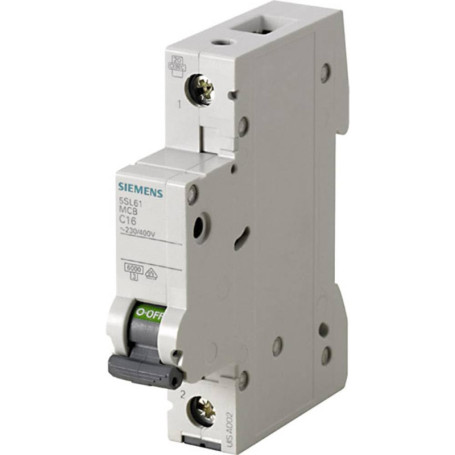 Siemens 5SL6106-6 Disjoncteur 1 pôle 6 A 230 V, 400 V