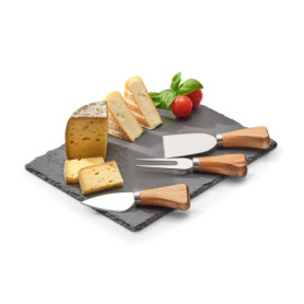 Zeller 25594 - Kit de service à fromage, en acier inoxydable - Noir, 24 x 18 cm