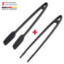 Westmark Pince à Rôtir/à Servir et Pince à Barbecue, Set de 2 pièces, Plastique, longueur : 29 et 33 cm, Noir, 286922E7