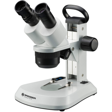 Bresser Microscope d'analyse STR 10x - 40x stéréo, lumière et lumière transmise, Noir