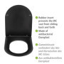 WENKO Abattant WC Galati noir mat | Abattant WC design avec descente amortie Soft-Close en Duroplast | Ultraflat et hygiénique |