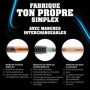 HALDER FRANCE Maillet HALDER SIMPLEX Caoutchouc chargé, avec Pied intégré/superplastique, avec boîtier en Fonte malléable et Man