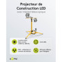 goobay 57845 Projecteur extérieur Double LED sur Pied télescopique, Métal, 40 W, Jaune