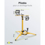 goobay 57845 Projecteur extérieur Double LED sur Pied télescopique, Métal, 40 W, Jaune