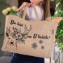 Domelo Paniers de courses. Sacs de shopping en jute. Grand sac panier, sac de plage imperméable. Sac en jute comme sac de bain, 
