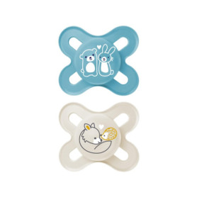 MAM Start Lot de 2 tétines en latex, spécialement conçues pour les nouveau-nés, en matériaux durables et biologiques renouvelabl