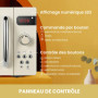 COMFEE' Micro-ondes Rétro avec 8 MENUS PRÉRÉGLÉS , 5 Niveaux de Puissance de Cuisson, 20 L, 800 W, Cuisson Express 30S, CMSRO 20