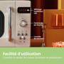 COMFEE' Micro-ondes Rétro avec 8 MENUS PRÉRÉGLÉS , 5 Niveaux de Puissance de Cuisson, 20 L, 800 W, Cuisson Express 30S, CMSRO 20