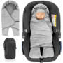 ZAMBOO Couverture Enveloppante Bébé avec Pieds, Nid d'ange Bebe Hiver Polaire pour Sièges-Auto (Convient Bébé Confort, Cybex, Rö