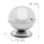 Relaxdays Sucrier Rond SWEETY avec Couvercle Boule à Sucre Bistro refermable 14 x 13 x 13 cm acier inoxydable Argenté
