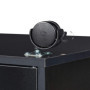 relaxdays Caisson de Bureau, 3 Compartiments & Porte, Salle de Travail, aggloméré, Rangement, HLP 57x48x34 cm, Noir