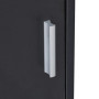 relaxdays Caisson de Bureau, 3 Compartiments & Porte, Salle de Travail, aggloméré, Rangement, HLP 57x48x34 cm, Noir