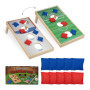 Relaxdays Jeu de Lancer Cornhole, Dimensions : 18 x 29 x 58 cm, 10 Sacs à Lancer, intérieur et extérieur. Multicolore