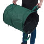 Relaxdays Sacs à déchets de Jardin autoportants, Lot de 3, 90 L, 3 poignées, Poubelle, résistant aux UV, étanche, Vert