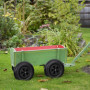 Relaxdays Roue de brouette, 4.00-6, Caoutchouc, Jante en Plastique, increvable, Charge maximale : 100 kg, Noire