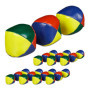 Relaxdays Balles de jonglage, Lot de 24, débutants et Pros, D : 65 mm, PVC & Sable, Boules Jonglerie, Multicolores