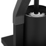 Relaxdays Serviteur WC, Non Fixe, Support pour Papier Toilette, Brosse et Porte-Brosse, 75x18,5x18,5 cm, Noir - Gris
