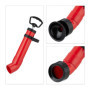 Relaxdays Déboucheur à Pompe, avec 2 adaptateurs, pour Douche, évier, à Pression, sans Produits Chimiques, Noir/Rouge