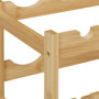 Relaxdays Casier à vin pour 16 Bouteilles, HxLxP : 42,5 x 45 x 23,5 cm, 4 étages, Range-Bouteilles, Bambou, Nature
