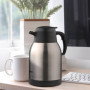 Relaxdays Carafe en Acier Inoxydable, pichet Isotherme pour thé, café, Distributeur, 2 litres, avec poignée, argenté