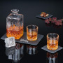 Relaxdays Dessous de Verre, Lot de 16, sous-Verres carrés, 10x10 cm, pour Boissons, raclette, en Ardoise, Anthracite
