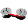 Farbbandfabrik Ruban encreur noir/rouge compatible avec TA TriumphAdler 121 PD Plus comme double bobine TA121PD PlusFarbbandfabr