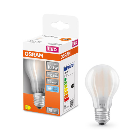OSRAM Ampoule LED | Culot: E27 | Blanc froid | 4000 K | 10 W | équivalent à 100 W | LED Retrofit CLASSIC A