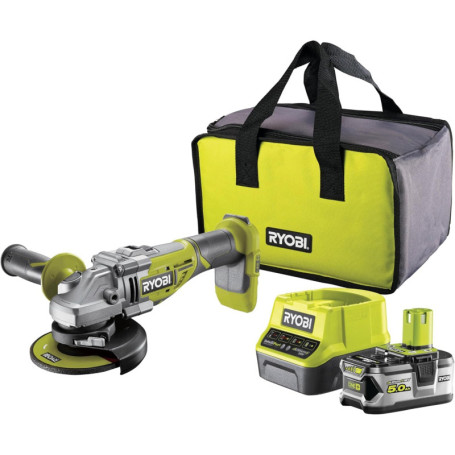 RYOBI - Meuleuse d'angle 2 000 W diam. 230 mm - 6 600 tr/min - poignée arrière orientable 180° - Soft Start - Livrée avec 1 disq