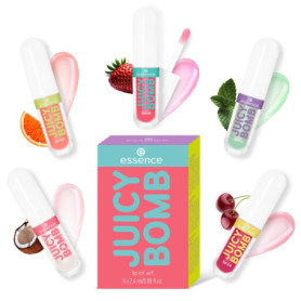 essence JUICY BOMB Lot de 5 flacons d'huile à lèvres 01, multicolore, sans acétone, végétalien, sans microparticules plastiques,