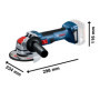 Bosch Professional 18V System meuleuse angulaire sans-fil GWX 18V-7 (disque Ø 125 mm, puissance 700 W, avec interface X-LOCK, se