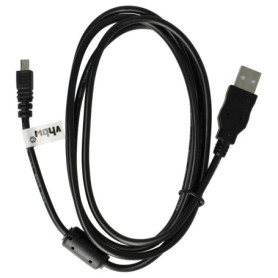 vhbw Câble USB, 150 cm, compatible avec Panasonic Lumix DMC-XS3, DMC-F4, DMC-FS4, DMC-FS9, DMC-LZ40, DMC-SZ8, DMC-SZ10, DMC-TZ55