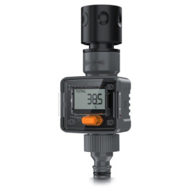 Brandson Compteur d'eau Digital, Minuterie d'arrosage Débitmètre d’Eau, Compteur d'eau Pratique pour Le Jardin IPX6, 4 Modes de 