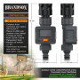 Brandson Compteur d'eau Digital, Minuterie d'arrosage Débitmètre d’Eau, Compteur d'eau Pratique pour Le Jardin IPX6, 4 Modes de 
