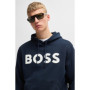 BOSS Hommes Webasic Hood Sweat à Capuche Relaxed en Molleton de Coton avec Grand Logo