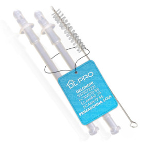 DL-pro Lot de 2 tuyaux d'aspiration de lait pour DeLonghi 5313272221 avec brosse pour machine à café automatique ECAM610.55 ECAM