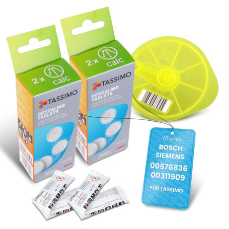 DL-pro Disque de nettoyage + 2 détartrants pour Bosch Siemens 576836 00576836 311909 00311909 Kit de nettoyage et de détartrage 