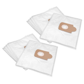 vhbw 10x Sacs compatible avec Rowenta Silence Force RO6327EA, RO6383, AAAA aspirateur - microfibres non tissées, 31cm x 26cm, bl