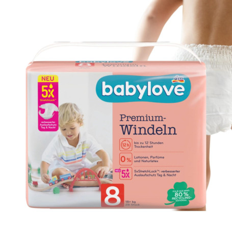 babylove Couches Premium Taille 8 XXL 18+ kg, 28 pièces