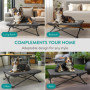 Navaris Housse pour Lit Chien - Housse de Rechange pour Lit de Camp Sureleve pour Chien 70 x 70 cm en Polyester avec Revêtement 