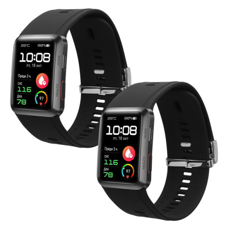 kwmobile Bracelet compatible avec Huawei Watch D bracelet - Bracelet de rechange pour fitness tracker en TPU - noir