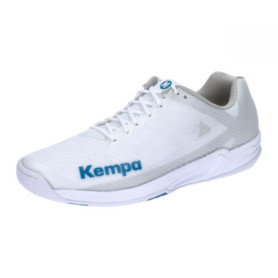 Kempa Mixte Wing 2.0 Chaussures de Handball, Blanc/Bleu, 48 EU