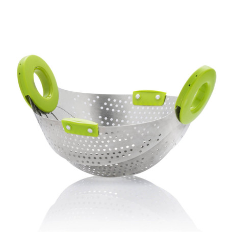 Passoire télescopique en acier inoxydable pour la cuisine, passoire pliable pour les pâtes, aide à l'égouttage.