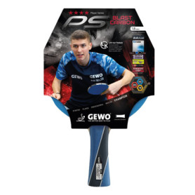 GEWO PS Blast Carbon Raquette de tennis de table professionnelle approuvée ITTF, raquette en carbone avec revêtement rapide GEWO