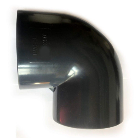 Adrenalin-Fishing Coude en PVC U de 40 mm - Raccord coudé à 90° - Classe de pression PN 10 = 10 bar selon DIN 8063 - Avec 2 manc