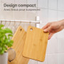 Praknu Planche à Découper en Bois - 3 Pièces de Planche Polyvalentes et Robustes en Bambou FSC® pour Légumes, Viande & Pain - Di